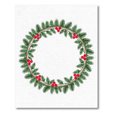 Multi-color and Patterns Festive Holly Wreath Area Rug
