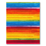 Multi-color and Patterns Vibrant Rainbow Horizontal Stripe Area Rug