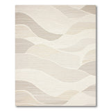 Abstract Area Serene Beige Wave Abstract Area Rug