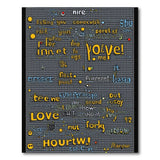 Retro Pixelated Text Area Rug
