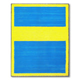 Bold Blue Yellow Geometric Geometric Modern Area Rug