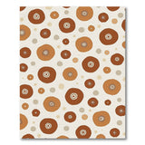 Terracotta Tribal Dot Circle Area Rug