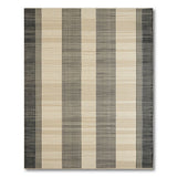 Modern Vertical Striped Area Rug in Grey and Beige