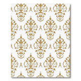 Elegant Gold Damask Floral Floral Vintage Area Rug