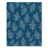 Navy Blue Fern Frond Area Rug