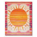 Multi-color and Patterns Vibrant Sunburst Southwestern Area Rug