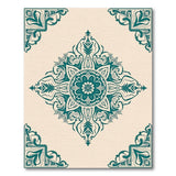 Teal Persian Mandala Area Rug