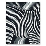 Abstract Zebra Stripes Black White Area Rug