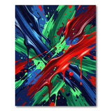 Explosive Multi-Color Paint Splash Abstract Rug