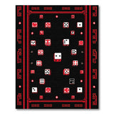 Retro Red Dice Pixel Area Rug