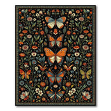 Vibrant Butterfly Wildflower Area Rug