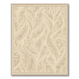 Beige Swirling Leaf Vintage Area Rug