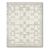 Modern Grey Geometric Lattice Geometric Modern Area Rug