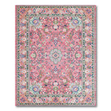 Blush Pink Traditional Persian Floral Area Rug