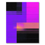 Vibrant Purple Pink Geometric Abstract Rug