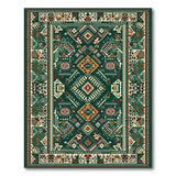 Emerald Green Heritage Tribal Heritage Tribal Area Rug