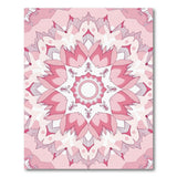 Boho Chic Blush Pink Mandala Floral Area Rug