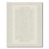 Neutral Beige Nested Frame Geometric Rug
