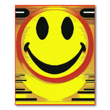 Bold Yellow Smiley Face Area Rug