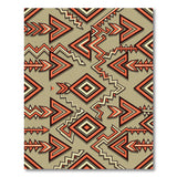 Bold Orange Arrow Southwestern Area Rug