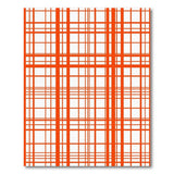 Bold Orange Grid Geometric Area Rug