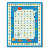 Vibrant ABC Ocean Alphabet Kids Area Rug