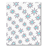 Purple Teal Starburst Scatter Area Rug