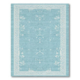 Floral Vintage Teal Blue Floral Vintage Area Rug