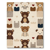 Cuddly Teddy Bear Kids Area Rug