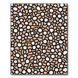Beige Bubble Network Abstract Area Rug