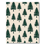 ODIKA Pine Tree Pattern Washable Area Rug - Low Pile Non-Slip Forest Design