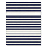 Navy Striped Washable Coastal Area Rug