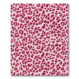 Pink Leopard Print Boho Area Rug