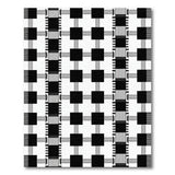 Black White Geometric Grid No. 33 Area Rug