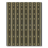 Black Gold Geometric Striped Area Rug