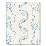 Blue Fluid Waves Abstract Area Rug