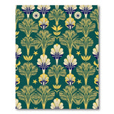 Art Deco Fan Leaf Star Area Rug