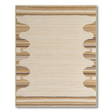 Beige Tan Wavy Abstract Area Rug