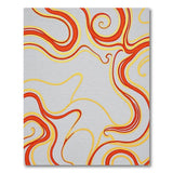 Red Gold Swirl Abstract Area Rug