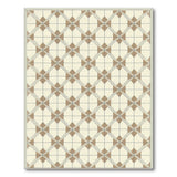 Brown and Tan Beige Tan Geometric Lattice Area Rug
