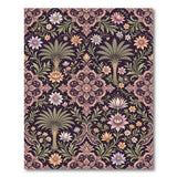 Ornate Purple Mandala Floral Area Rug