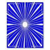 Blue Sunburst Geometric Area Rug