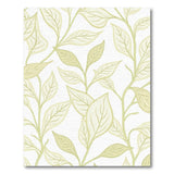 Elegant Lime Green Leaf Pattern Area Rug