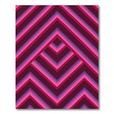 Vibrant Pink Purple Chevron Geometric Area Rug