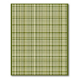 Rustic Farmhouse Green Plaid Check Area Rug