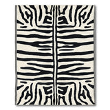 Bold Zebra Stripe Black White Area Rug