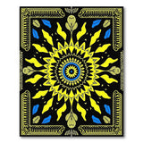 Bold Sunflower Mandala Area Rug
