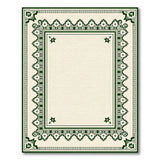 Ornate Green Border Traditional Persian Rug