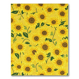 Floral Vintage Vibrant Sunflower Yellow Area Rug