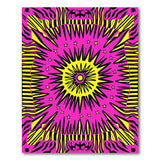 Bold Pink Zebra Sunburst Area Rug
